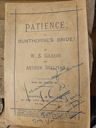1911 Patience, Bunthorne' Bride By W.s. Gilbert And  Arthur Sulivan In Fair Condition.  See Photos For Same.