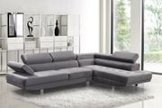 Modern 262cm Corner Chaise Sofa Grey Velvet