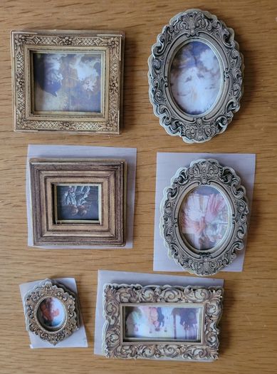 Miniature Paintings, pictures for dolls houses