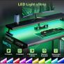 L Shaped Gaming Desk with LED Lights, 100 x 70 cm Image 7