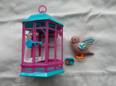 Little Live Pets Bird with Cage Rainbow Glow USed Very DIrty Please look at the pictures