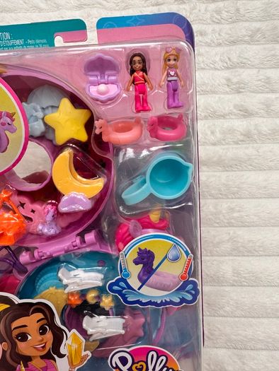 Polly Pocket Micro Doll Sparkle Cove Adventure Unicorn Floatie Compact Playset new Please look at the pictures