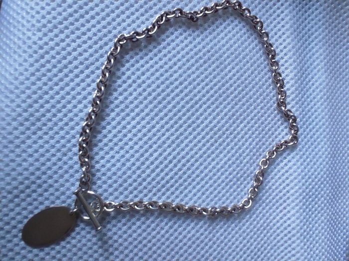 Sterling silver T bar  necklace