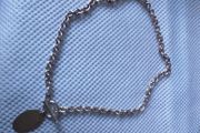Sterling silver T bar  necklace