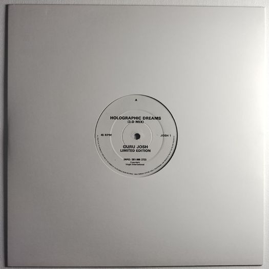 Guru Josh - Holographic Dreams - ORIGINAL Pressing! QUALITY Early 90s Piano HOUSE End of the night TRACK!