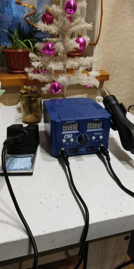 800W SMD Soldering Station Quick Heat Electric Hot Air Gun 2 in 1 Led Display Electric Soldering Iron BGA Rework Welding Station