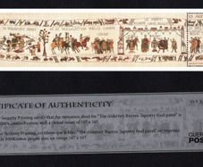 2014 Alderney Final Panel of the Bayeux Tapestry with Certificate of Authenticity Commemorative Stamp Miniature Sheet Mint Never Hinged (MNH)