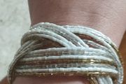 Braided beaded bracelet.