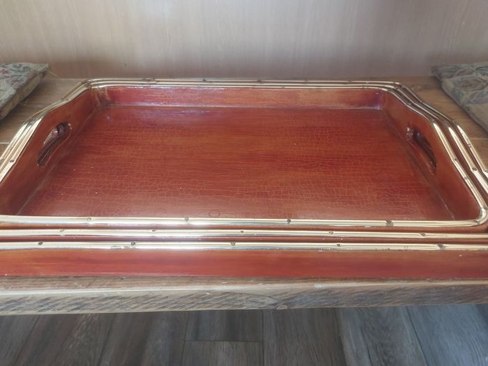 Trays x3 ideal for outdoor bar or bbq etc