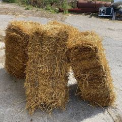 Small square bales of straw