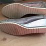 Silver Leather Tamaris slip on wedge shoes Eu 41 size 7 Image 6