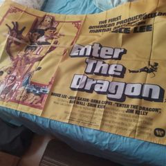 huge vintage Bruce Lee banner enter the dragon