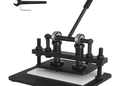 BRAND NEW Leather Cutting Cold Drawn Steel With 260 X 150 MM Black Upper Platen Manual Die Cutter Embossing Machine PVC Paper