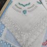 A Pair of Boxed Mid Century Estonia Opal Laced Hankerchiefs Image 8