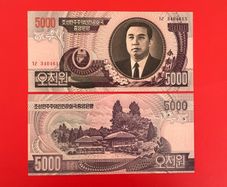 NORTH KOREA  5000 WON . 2006 Pick 46c ( Uncirculated )
