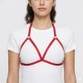 The Trinity Strapped Bralette  Scarlet Red Image 4