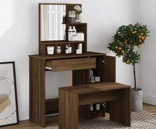 Dressing Table Set Brown Oak 86.5x35x136 cm (FREE SHIPPING)
