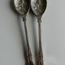 Beautiful Vintage 2-Piece Silver-Plated Salad / Fruit Serving Set - Embossed Pineapple & Grapes Design Image 3