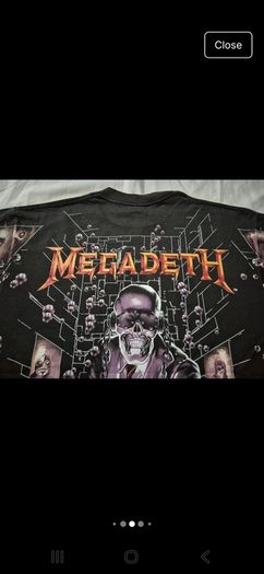 Megadeth Shirt Rust In Peace Hangar 18 Reprint 1991 Brockum XL Vic Rattlehead