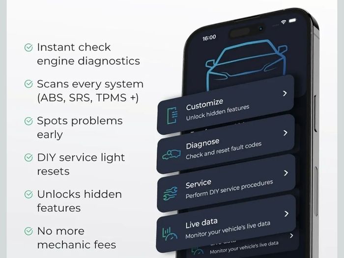 Carista EVO - Bluetooth OBD2 Scanner - Car Diagnostic Tool