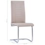Cantilever Dining Chairs 6 pcs Cappuccino Faux Leather Image 8