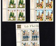 2003 Ireland St Patrick's Day (41c St. Patrick, 50c Cathedral & 57c Parade) Commemorative Stamps Plate Blocks 1A1A1A1A Mint Never Hinged (MNH)