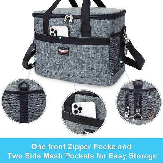 Cool Bag, Large Capacity Lunch Bag, Insulated Box Soft Cooler Bags, Easy to Carry Outdoor BBQ/Picnic/Camping/Family Activitives (FREE SHIPPING)