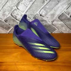 NWOB Adidas X Ghosted.3 Laceless FG Soccer Football Boots UK9 EU43.3 Purple/Green