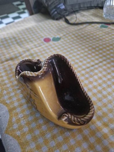Pipe stand Vintage Mid Century double pipe holder ceramic