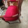 Vintage Red Velvet Chairs Image 2