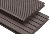 WPC Solid Decking Boards with Accessories 30m SQ 2.2m Dark Brown