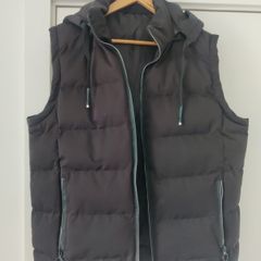Mens Gilet with Removable Hood, Size L