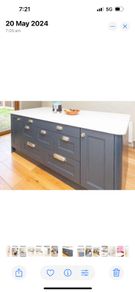 Large Kitchen Island with marble top