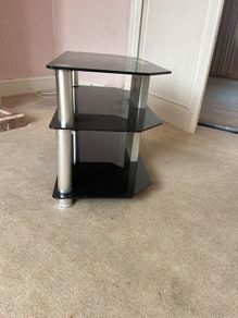 glass tv stand