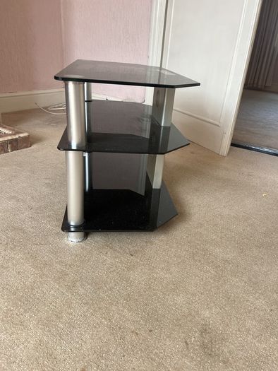 glass tv stand