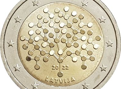 Latvia 2 Euro Commemorative Coin 2022 - Financial Literacy. UNCIRCULATED.