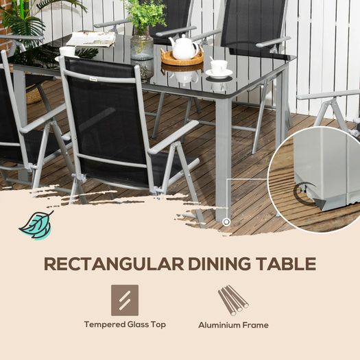 7 Piece Folding and Reclining Dining Set (LIMITED STOCK)