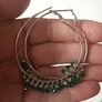 925 silver emerald stones earrings Image 3