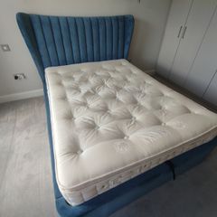 EZ Living "Stella" King Size Bed Frame (5ft / 150cm) with Built-In Storage and Optional Mattress Add-On