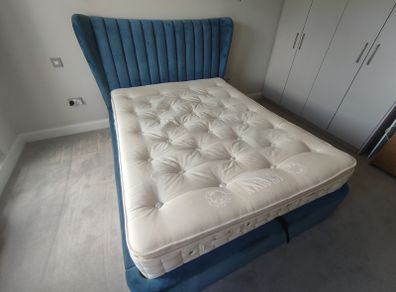 EZ Living "Stella" King Size Bed Frame (5ft / 150cm) with Built-In Storage and Optional Mattress Add-On