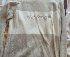 Calvin Klein Jumper Beige and White