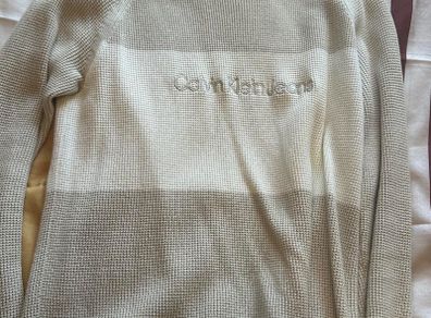 Calvin Klein Jumper Beige and White