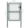 Garden Gate Steel 100x125 cm Green Image 4