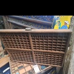 Vintage Wooden Printers Tray