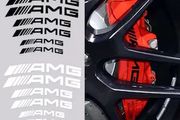 Mercedes AMG Car Brake Caliper Sticker Car Accessories Waterproof and Reflective Laser Letters Decoration Decals