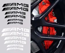 Mercedes AMG Car Brake Caliper Sticker Car Accessories Waterproof and Reflective Laser Letters Decoration Decals