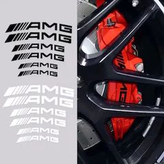 Mercedes AMG Car Brake Caliper Sticker Car Accessories Waterproof and Reflective Laser Letters Decoration Decals