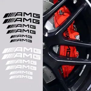 Mercedes AMG Car Brake Caliper Sticker Car Accessories Waterproof and Reflective Laser Letters Decoration Decals
