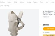 BabyBjorn Carrier Mini 3D Jersey  Light Beige