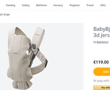 BabyBjorn Carrier Mini 3D Jersey  Light Beige